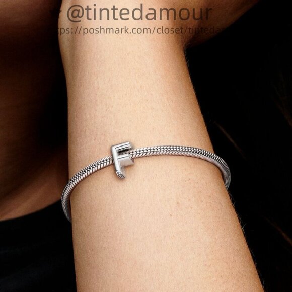 Pandora Letter F Alphabet Charm - Picture 2 of 2